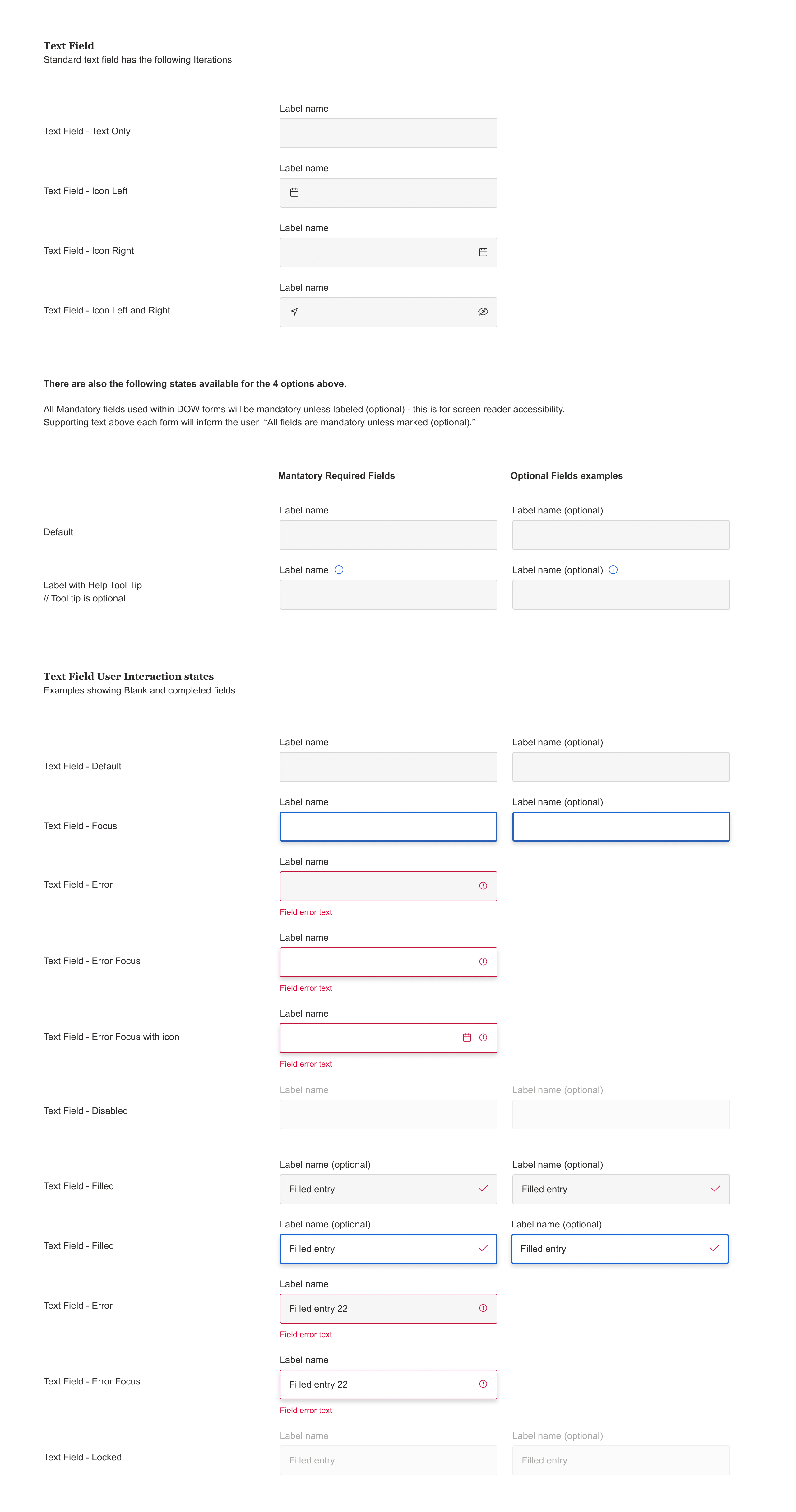 collection of numerous input forms and their contextual variants